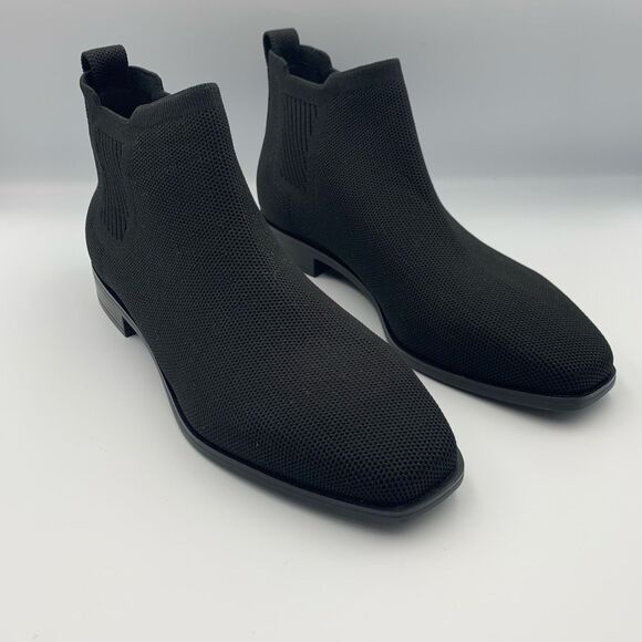 Vivaia Ryan Pro Square-Toe Water-Repellent Ankle Boots Black Size 39/8 - Picture 1 of 12